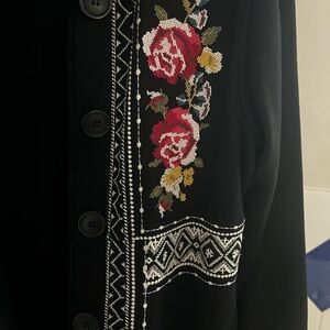 Johnny Was Black Long Coat